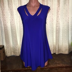 Joseph Ribkoff Sapphire Blue Tunic Size 10 NWT